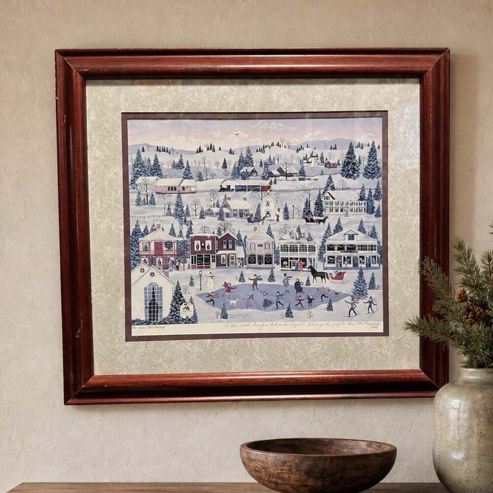 Cate Mandigo Adirondack Fantasy Signed Numbered Folk Art Print 208/1000